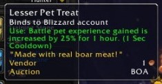 Lesser pet treat